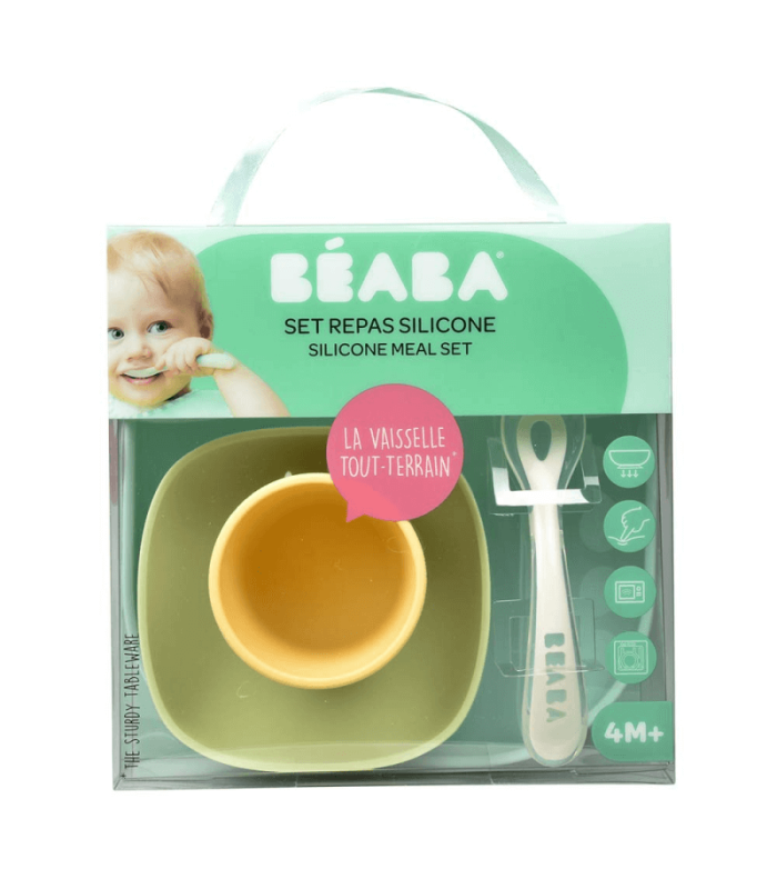 Set vajilla silicona 4 piezas - amarillo