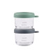 Pack de 2 tarritos cristal 150 ml gris/verde