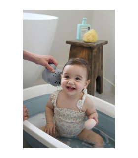 Jarrita de baño enjuague silicona - azul