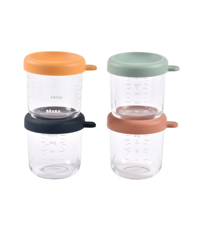 Pack de 4 tarritos cristal 250ml (Colors surtido Sunrise)