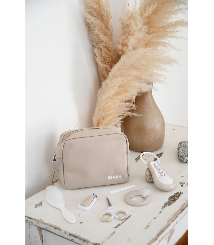 Neceser de Baño 7 Accesorios Beige – Higiene del bebé desde nacimiento