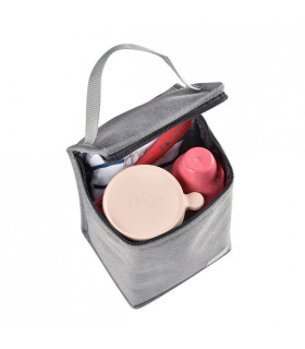 Estuche comida isotérmico gris chiné