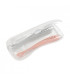 Juego 2 cucharas soft silicona + estuche 1da edad rosa palo/ gris claro