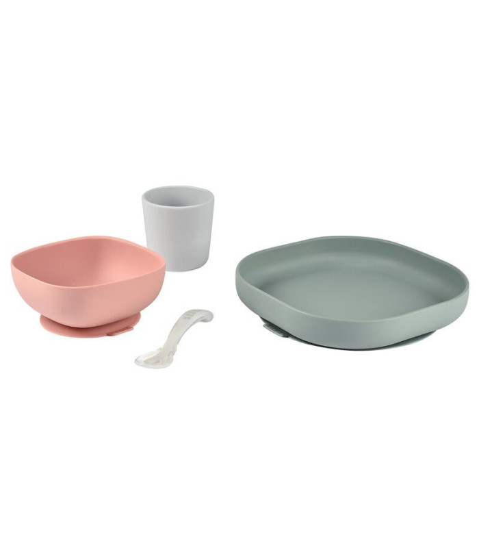 Set vajilla silicona 4 piezas - Eucalipto