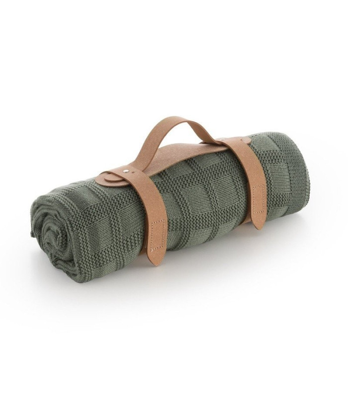 Manta Punto Bamboo Squares Olive