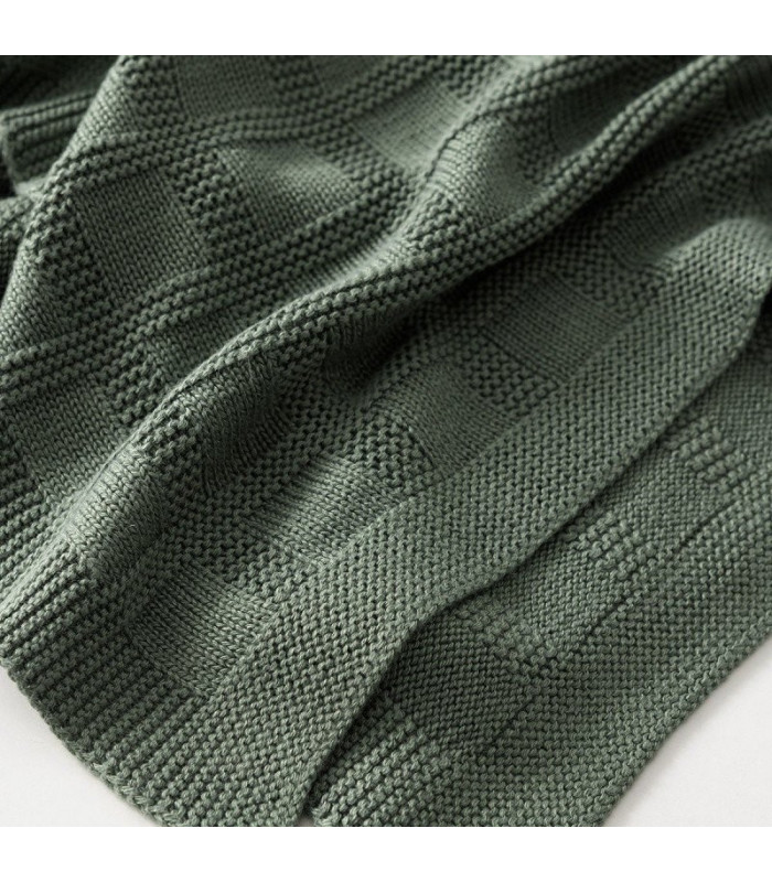 Manta Punto Bamboo Squares Olive