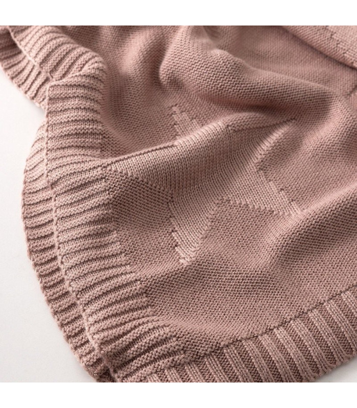Manta Punto Bamboo Stelle Pale Pink