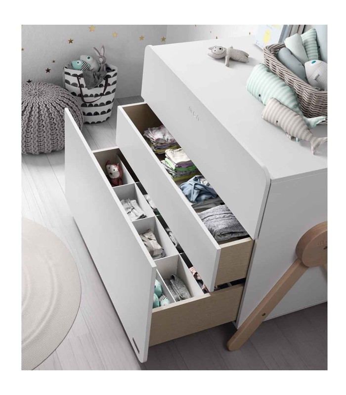 Cómoda Co-1836 Swing Blanco/Madera