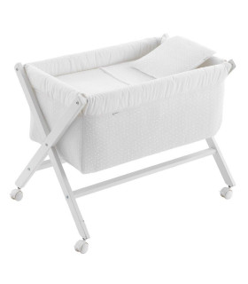 MINICUNA TIJERA MADERA UNIC CRUDO/BCO 55x87x74 CM