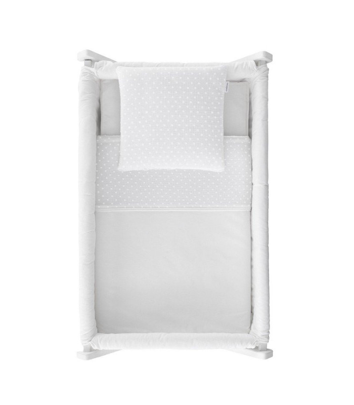 MINICUNA TIJERA MADERA UNIC CRUDO/BCO 55x87x74 CM