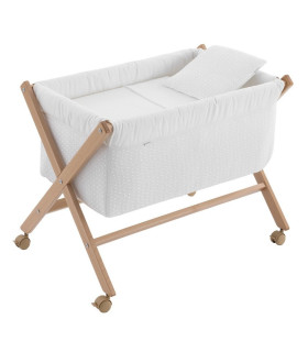 MINICUNA TIJERA MADERA UNIC CRUDO/NATURAL 55x87x74 CM