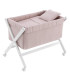 MINICUNA TIJERA MADERA UNIC ROSA/BCO 55x87x74 CM