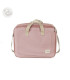 Maleta de maternidad Walking Mum I Love Vichy rosa de frente con asas beige
