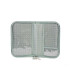 Portadocumentos Walking Mum I Love Vichy verde abierto con bolsillos transparentes