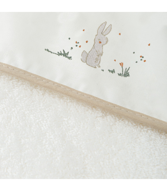 Capa de baño bebé bordada Campo Blanco · Bimbidreams