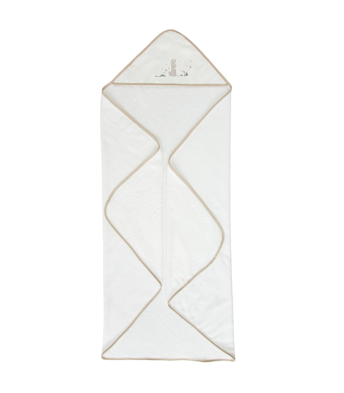 Capa de baño bebé bordada Campo Blanco · Bimbidreams