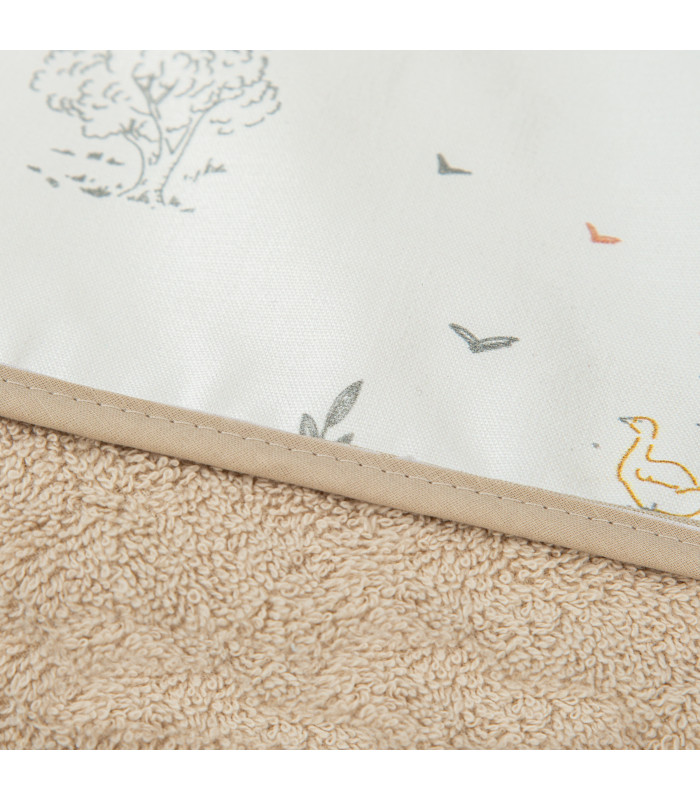 Capa de baño bebé estampada Campo Lino · Bimbidreams