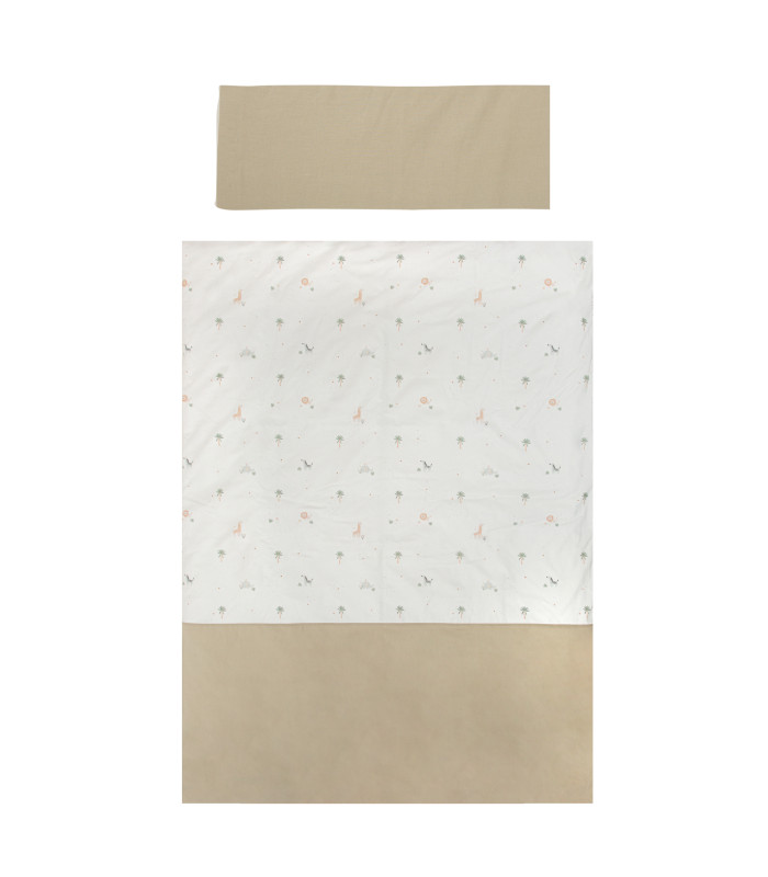Funda nórdica cuna + Funda almohada Palm · Bimbidreams