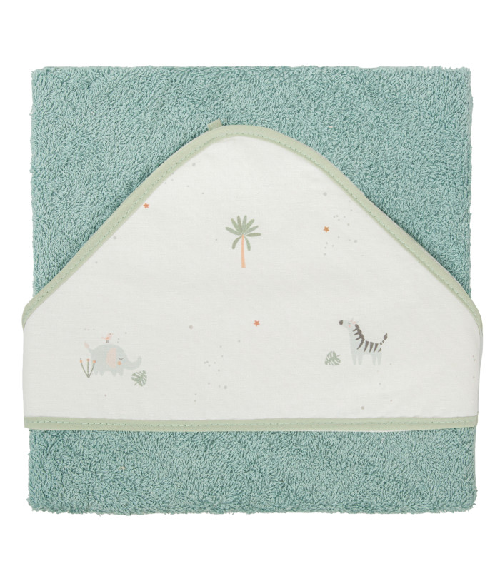 Capa de baño bebé estampada Palm Verde · Bimbidreams