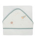 Capa de baño bebé bordada Orbit Blanco · Bimbidreams