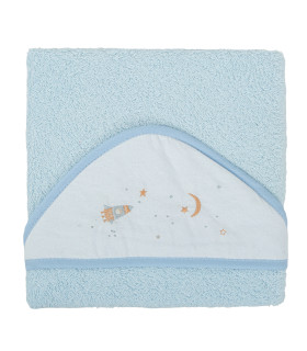 Capa de baño bebé estampada Orbit Azul · Bimbidreams