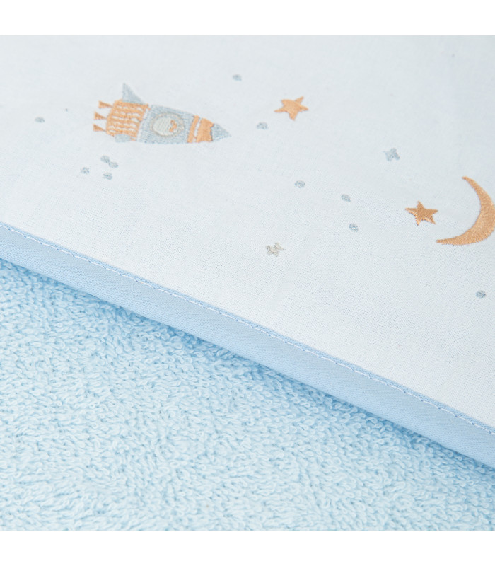 Capa de baño bebé estampada Orbit Azul · Bimbidreams