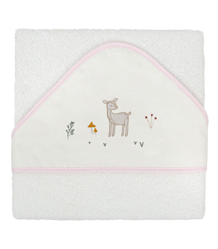 Capa de baño bebé bordada Deer Blanco · Bimbidreams
