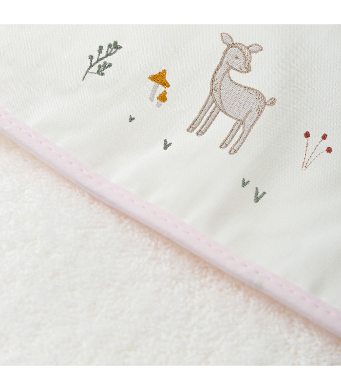 Capa de baño bebé bordada Deer Blanco · Bimbidreams