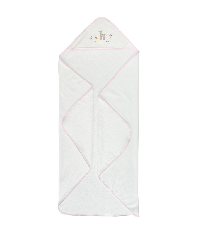 Capa de baño bebé bordada Deer Blanco · Bimbidreams