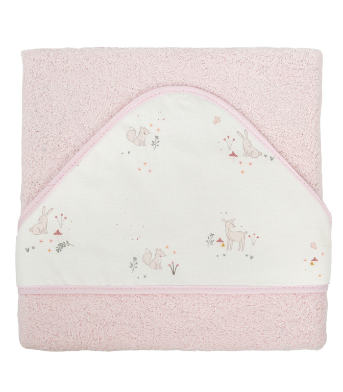 Capa de baño bebé estampada Deer Rosa · Bimbidreams