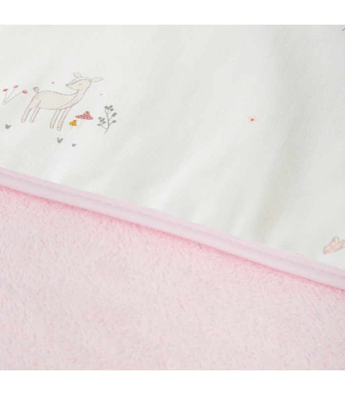 Capa de baño bebé estampada Deer Rosa · Bimbidreams