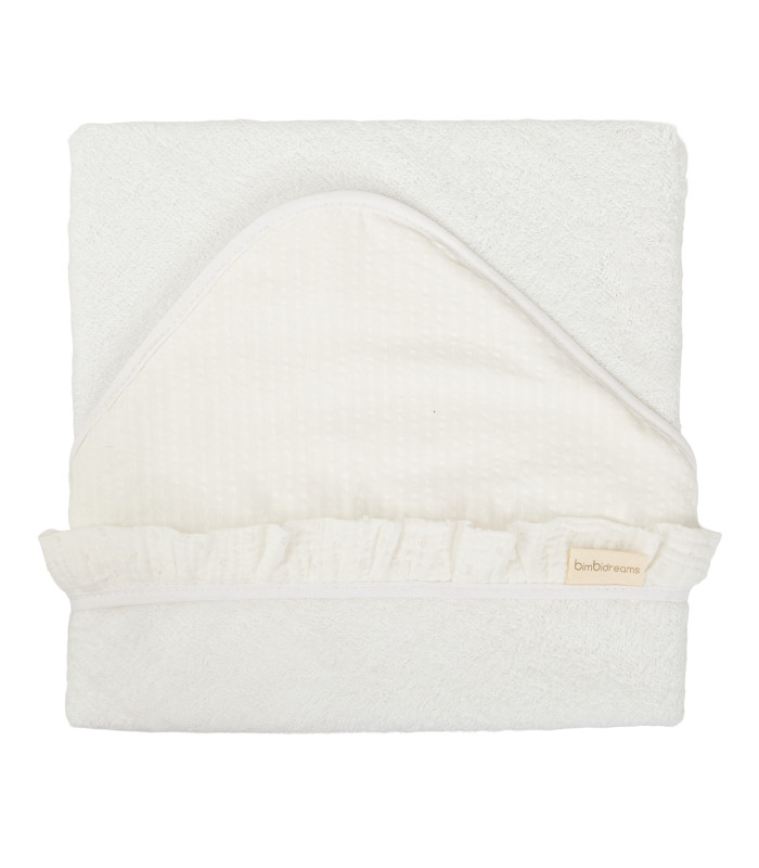 Capa de baño bebé estampada Cloud Blanco · Bimbidreams