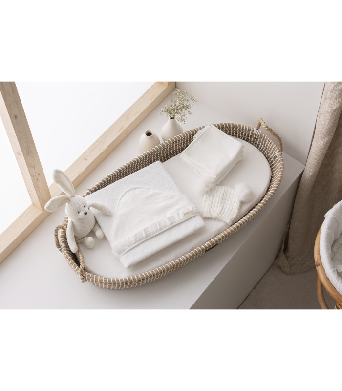 Capa de baño bebé estampada Cloud Blanco · Bimbidreams