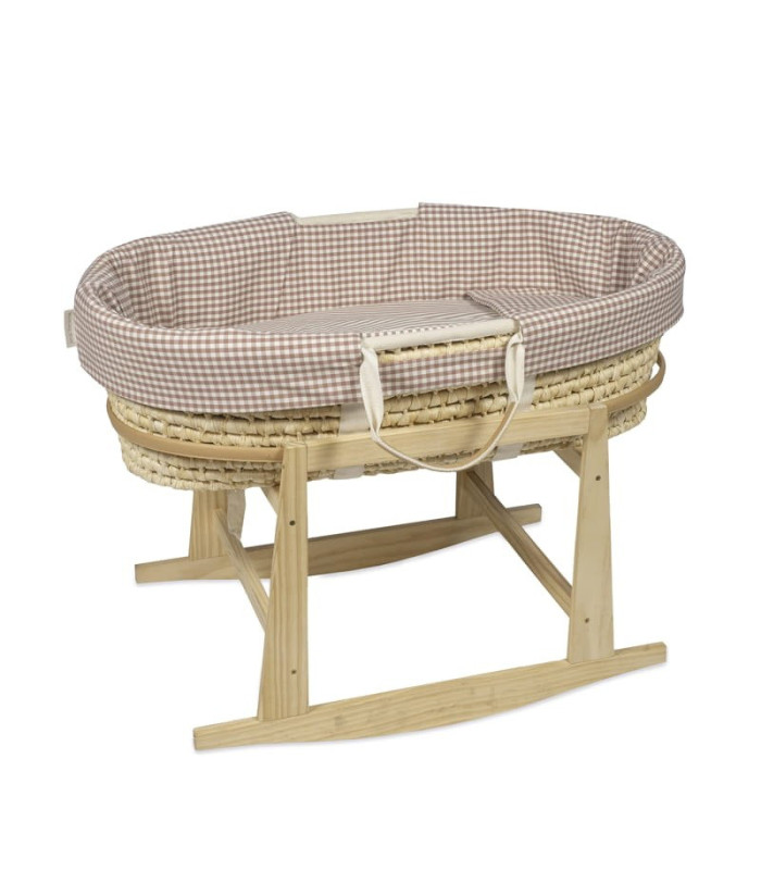 Vestiduras moisés Praliné Vichy/Rayas Moka | Walking Mum