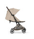 Cybex Orfeo Almond Beige, silla de paseo ligera, con el respaldo reclinado en horizontal