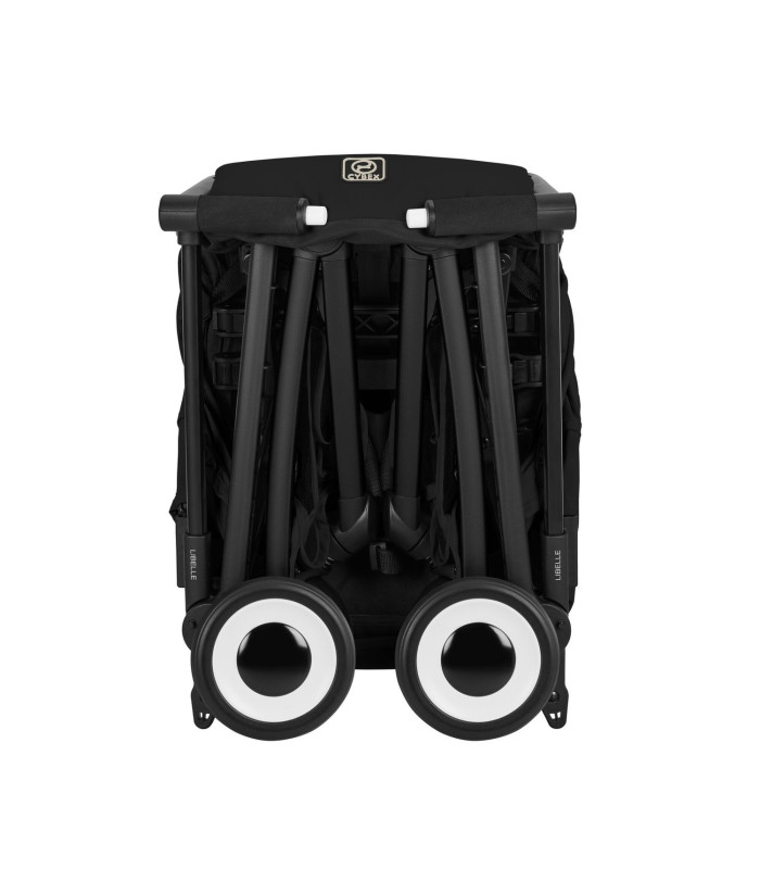 Cybex Libelle Magic Black, silla de paseo ligera, plegada en tamaño ultracompacto