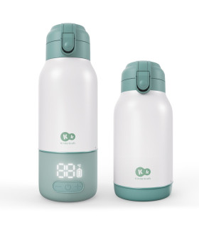 Kinderkraft Gaja verde, calientabiberones portátil y termo 2 en 1 de 500 ml, disponible en Madrid