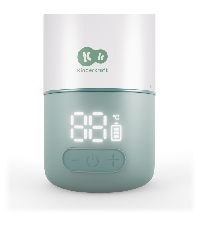 Pantalla digital del Kinderkraft Gaja verde que muestra la temperatura y la batería