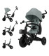 Triciclo Kinderkraft Aveo 2 Plus verde en sus etapas: de silla de paseo empujada por los padres a triciclo de pedales