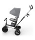 Triciclo Kinderkraft Aston 2 Plus gris con capota, aro protector y barra de empuje para los padres, disponible en Madrid
