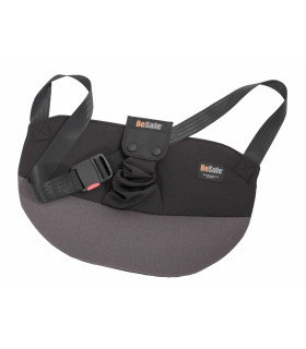 BeSafe Pregnant cinturón para embarazadas para el coche, cojín negro con correa y enganche para la banda