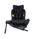 BeSafe iZi Turn B i-Size Fresh Black Cab vista de frente, con anclaje ISOFIX y pie de apoyo
