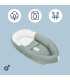 Reductor Doomoo Cocoon Tetra Green verde de algodón orgánico con funda lavable en lavadora