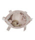 Bolso bucket para carrito Maison Tender estampado Flores detalle del cierre de cordón y las asas