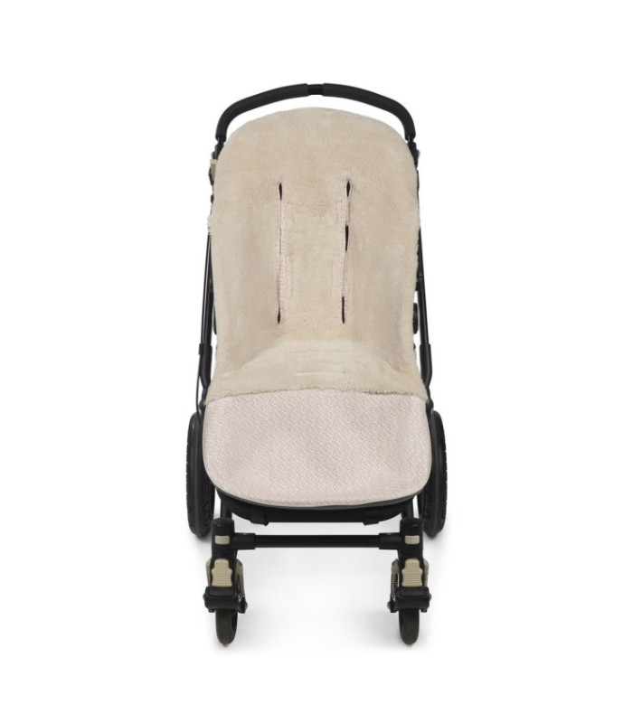 Saco de silla de paseo invierno Maison Tender estampado Flores puesto en la silla de paseo