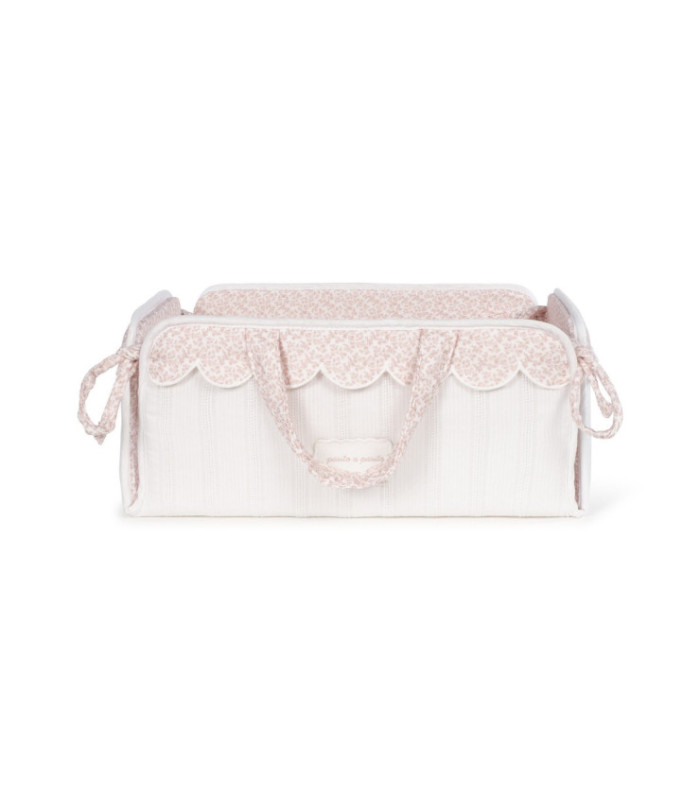 Cesta organizadora de bebé Maison Tender de Pasito a Pasito estampado Flores disponible en Madrid