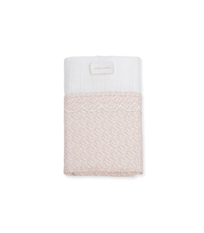 Organizador de cuna Maison Tender estampado Flores detalle de los bolsillos