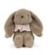 Peluche conejito Maison Tender estampado Flores con cuello de volante estampado