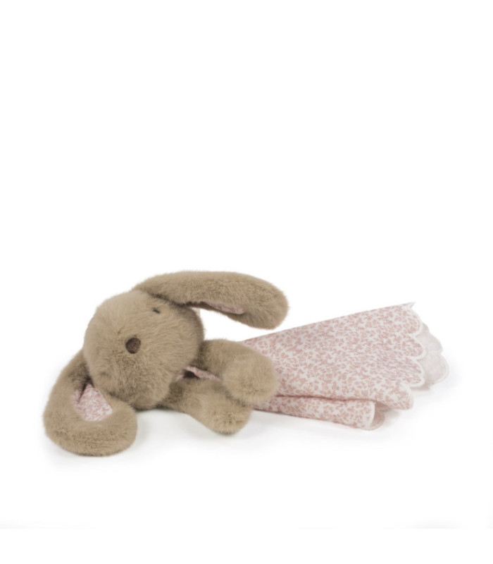 Doudou conejito Maison Tender estampado Flores con su mantita estampada