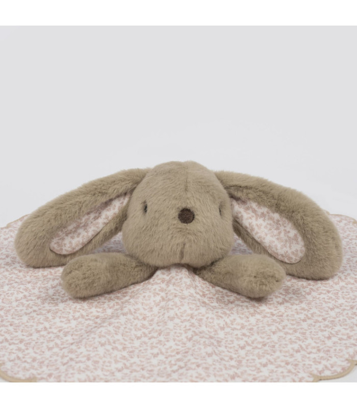 Doudou conejito Maison Tender estampado Flores detalle de la mantita